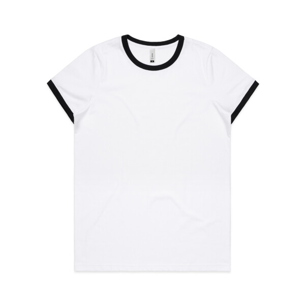 Womens AS Colour Ringer Tee 4053 Front